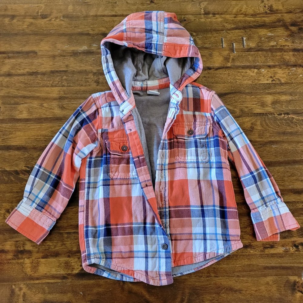 Flannel hoodie/long sleeve shirt
